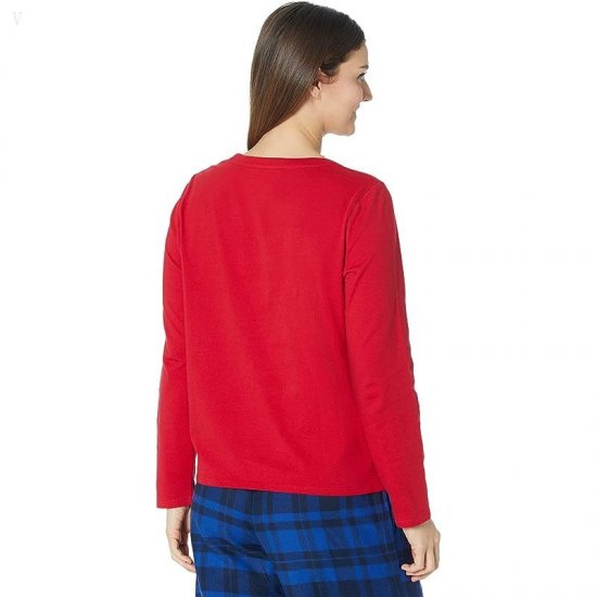 L.L.Bean Petite Camp Pajama Set Nautical Red ID-wPK5E76C