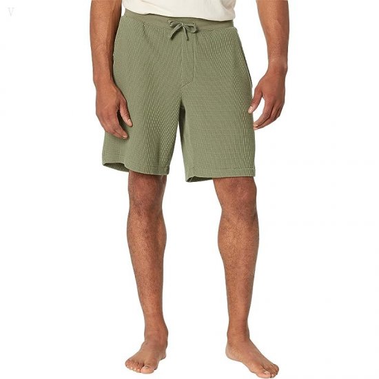 L.L.Bean Comfort Waffle Lounge Shorts Deep Olive ID-CyOfSLJ0