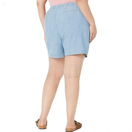 L.L.Bean Plus Size Lakewashed Chambray Dock Shorts Chambray ID-GWK0A25S