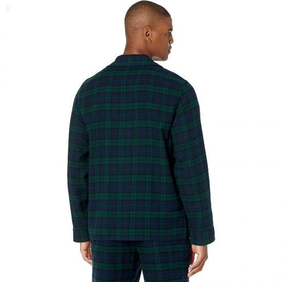 L.L.Bean Scotch Plaid Flannel Pajamas Regular Black Watch Tartan ID-yRKCMV19