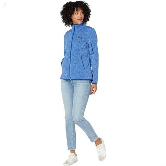 L.L.Bean Bean\'s Sweater Fleece Full Zip Jacket Arctic Blue ID-wPGxisrd