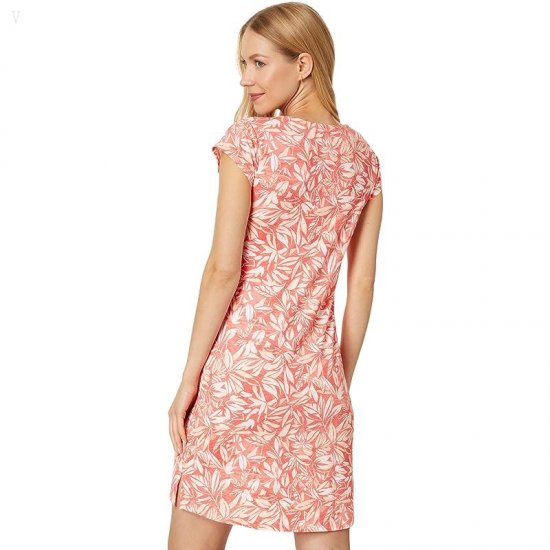 L.L.Bean Sunsmart UPF 50+ Cover-Up Dress Print Hot Coral Tropical ID-14VKA2RO