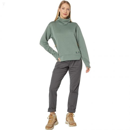 L.L.Bean Airlight Funnel Neck Pullover Sea Green Heather ID-fI67ydGe