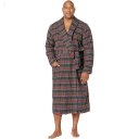 L.L.Bean Scotch Plaid Flannel Robe Sherpa Lined Tall Grey Stewart ID-8ZcKu07C