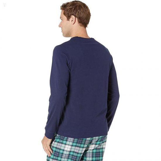 L.L.Bean Camp Pajamas Set Regular Bright Navy ID-7QzotDSM