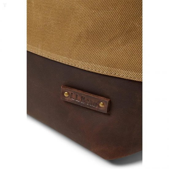 L.L.Bean Waxed Canvas Crossbody Dark Khaki ID-p80NQqJ5