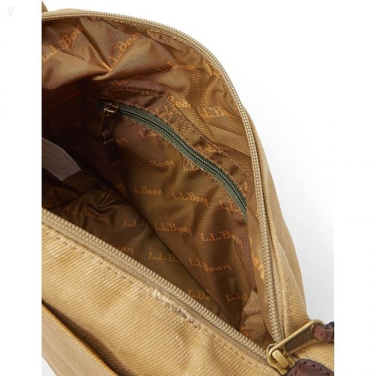 L.L.Bean Waxed Canvas Crossbody Dark Khaki ID-p80NQqJ5