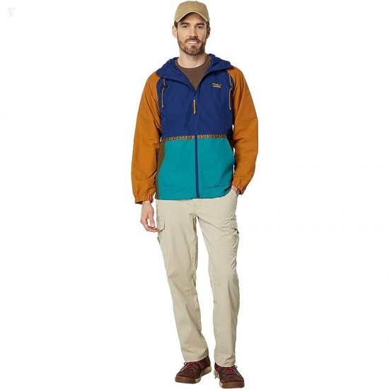L.L.Bean Mountain Classic Jacket Multicolor Regular Collegiate Blue/Rustic Green ID-L64rWB4C