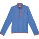 L.L.Bean Quilted Snap 1/4 Pullover Solid (Big Kids) Rustic Blue ID-8n5L0CeE