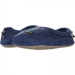 L.L.Bean Sweater Fleece Slipper Motif (Toddler/Little Kid/Big Kid) Bright Navy Polar Bear ID-5M3TzhHg