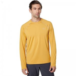 L.L.Bean Swift River Cooling Rashguard Regular Warm Gold ID-CPYNjNBm