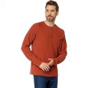 L.L.Bean BeanBuilt Waffle Henley Rust Orange ID-pcPGSIh9