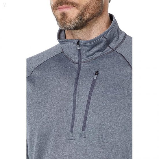 L.L.Bean Quick Dry Trail Tee 1/4 Zip Graphite ID-IUT144tb