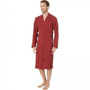 L.L.Bean Comfort Waffle Robe Regular Cabin Red ID-auUSmAth