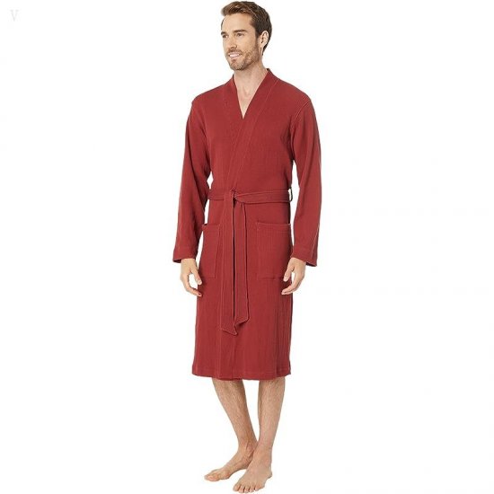 L.L.Bean Comfort Waffle Robe Regular Cabin Red ID-auUSmAth