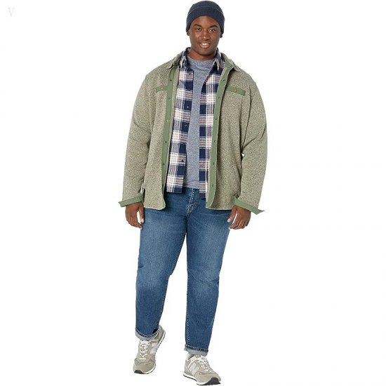 L.L.Bean Sweater Fleece Shirt Jacket - Tall Eucalyptus ID-ePSbRldh