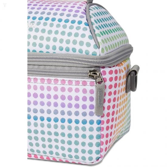 L.L.Bean Flip Top Lunch Box III Print Rainbow Dots ID-sSPEueCV