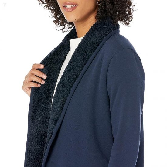 L.L.Bean 1912 Sherpa-Lined Cardigan Classic Navy ID-ufJk8PQv