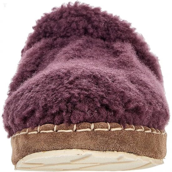 L.L.Bean Cozy Slipper Slide Pile Fleece Dark Plum/Vintage Lavender ID-VSAbuFuj