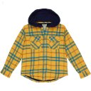 L.L.Bean Fleece Lined Flannel Shirt Hooded Plaid (Little Kids) Field Gold ID-lSYluI1s