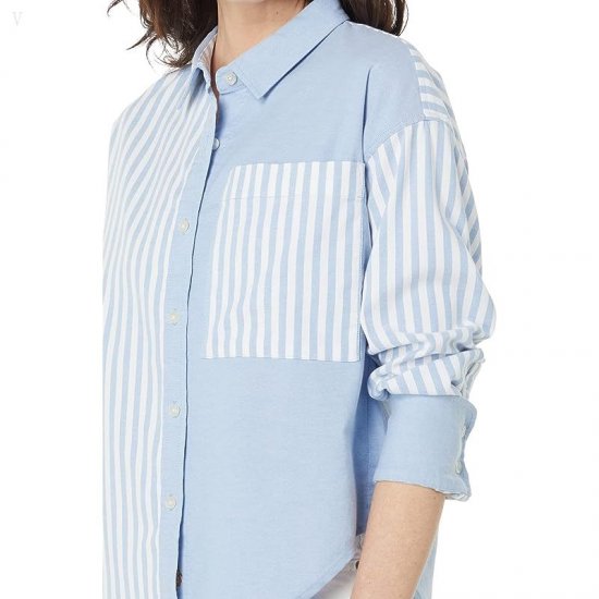 L.L.Bean Signature Oxford Shirt Sky Blue Multi ID-woLDDENE