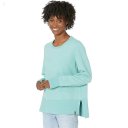 L.L.Bean Petite Bean's Cozy Split Hem Sweatshirt Ocean Teal Heather ID-iUvQNCeD