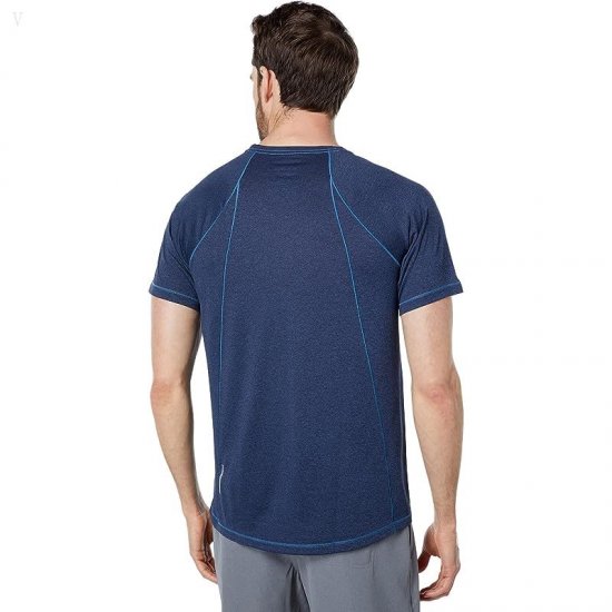 L.L.Bean Quick Dry Trail Tee Short Sleeve Carbon Navy ID-4QZI5AYt