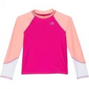L.L.Bean Sun-and-Surf Swim Shirt (Little Kids) Wild Rose Color-Block ID-vMn0FbhC