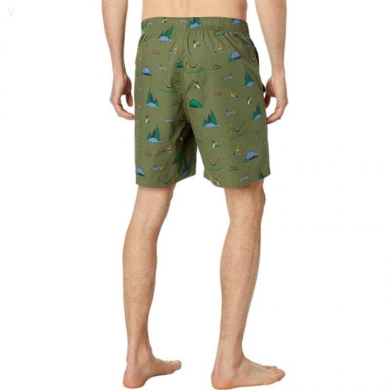 L.L.Bean Comfort Stretch Woven Sleep Shorts Deep Olive Camping ID-SH7i2P6E