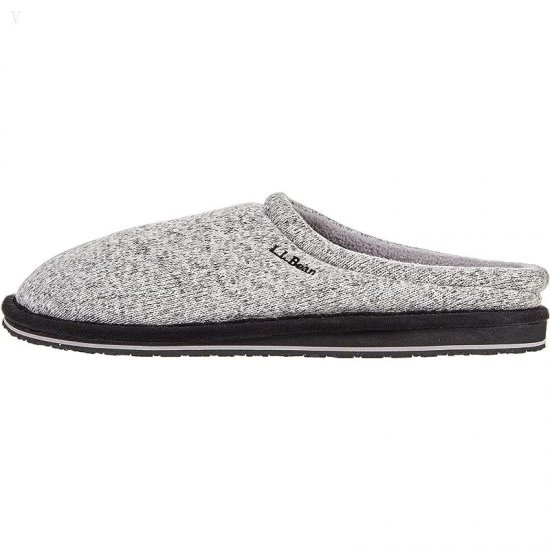 L.L.Bean Sweater Fleece Slipper Scuff Gray Heather ID-ZEYd8rOx