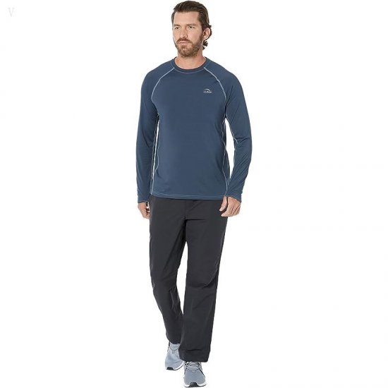 L.L.Bean Swift River Cooling Rashguard Regular Carbon Navy ID-bZ6gRjlL
