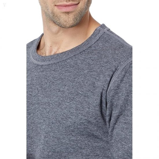 L.L.Bean Double Layer Thermal Crew Neck Charcoal Heather ID-0aab7XsB
