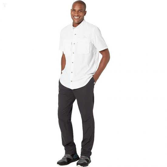 L.L.Bean Tropicwear Shirt Short Sleeve - Tall White ID-ssBucS17