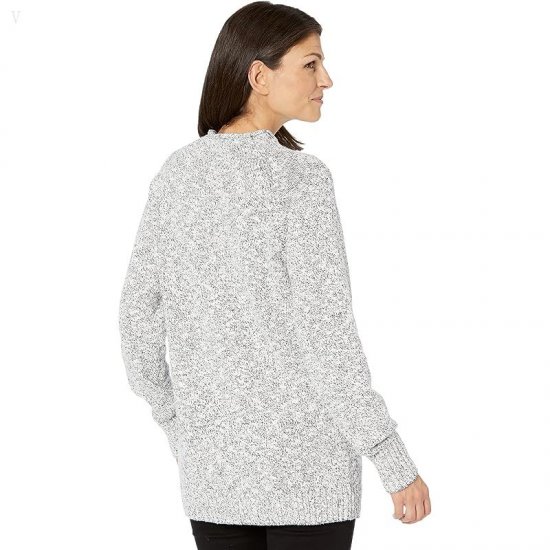 L.L.Bean Cotton Ragg Sweaters Funnel Neck Pullover Natural ID-piH69upN