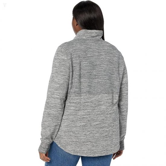 L.L.Bean Plus Size Bean\'s Cozy Mixed Knits Pullover Marled Light Gray Marl ID-tE9X8tw4