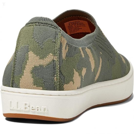 L.L.Bean Eco Bay Knit Sneaker Slip-On Deep Moss Camo ID-b8WCKSRN