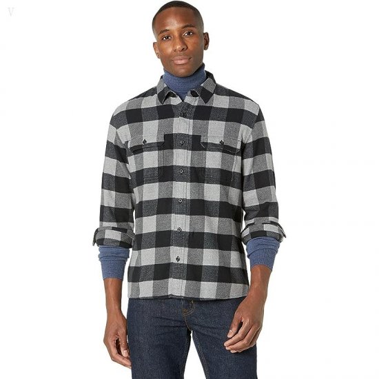 L.L.Bean Organic Flannel Shirt Slightly Fitted Regular Gray Heather ID-dhVSUg5g