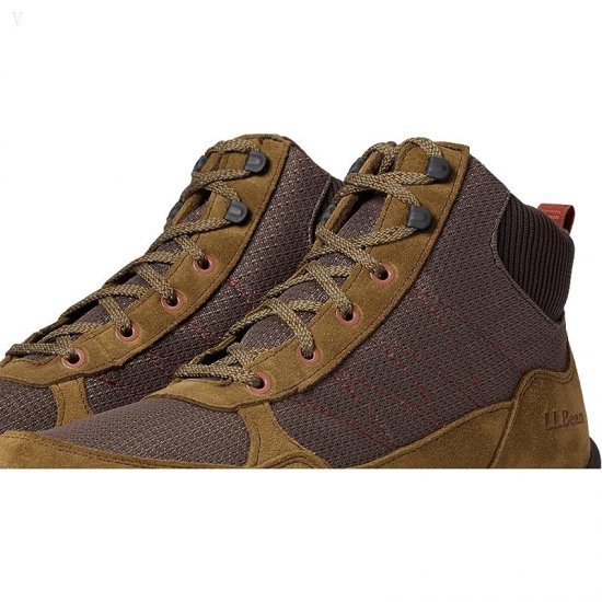 L.L.Bean Snow Sneaker 5 Boot Mid Water Resistant Insulated Lace-Up Dark Cocoa/Dark Earth ID-05SeLsB4