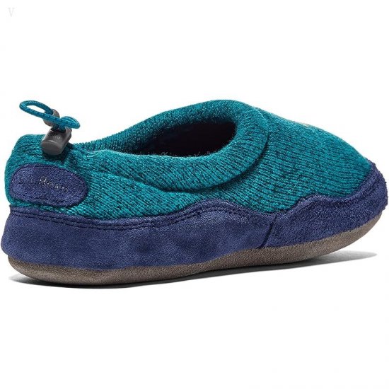 L.L.Bean Sweater Fleece Slipper Motif (Toddler/Little Kid/Big Kid) Teal Blue S\'Mores ID-tfaTaVNA