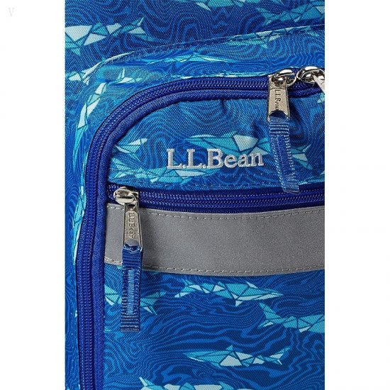 L.L.Bean Kids Original Backpack Print Regatta Blue Geo Shark ID-3CuSYVhO