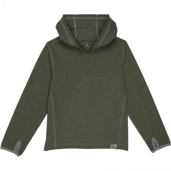 L.L.Bean Insect Shield Hoodies (Little Kids) Kelp Green ID-ClF292ZC