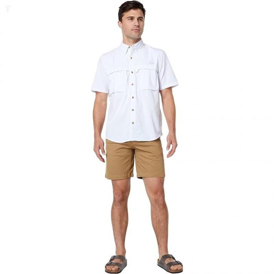 L.L.Bean Tropicwear Shirt Short Sleeve White ID-0aiiOM0e