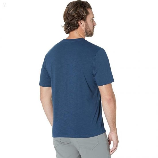L.L.Bean Explorer Slub Tee Short Sleeve Nautical Navy ID-OWaC70dR