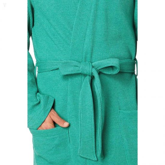 L.L.Bean Comfort Waffle Robe Regular Rustic Green Heather ID-tUJYhuCP