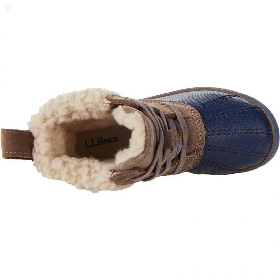 L.L.Bean Rangeley Sherpa Boot (Toddler/Little Kid/Big Kid) Taupe/Nautical Navy ID-fg4oxICR