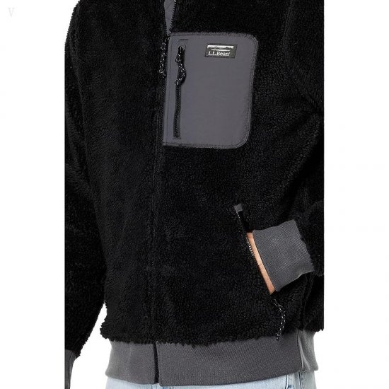 L.L.Bean Bean\'s Sherpa Fleece Jacket Regular Black/Alloy Gray ID-edTLsyoe