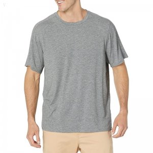 L.L.Bean Everyday SunSmart Tee Short Sleeve - Tall Gray Heather ID-bznMZe9C