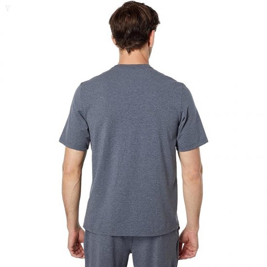 L.L.Bean Wicked Soft Knit Pajamas Short Sleeve Regular Gray Heather Katahdin ID-Vqw1QwoH