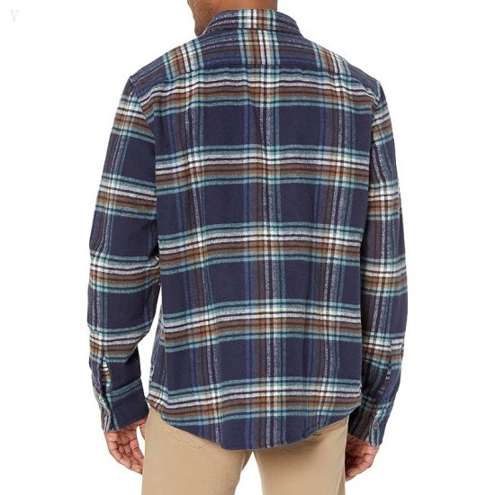 L.L.Bean Signature Chamois Print Navy Plaid ID-mkD2XHT6