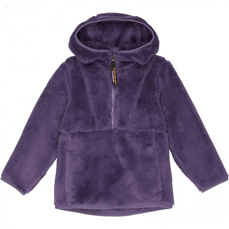 L.L.Bean Hi-Pile Fleece Pullover Hoodie (Big Kids) Muted Purple ID-5pgapkuD - Click Image to Close